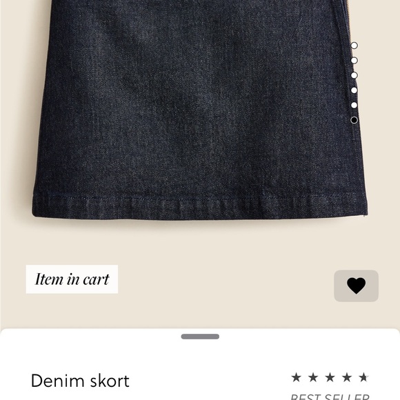 Black Denim Skort - Picture 6 of 6